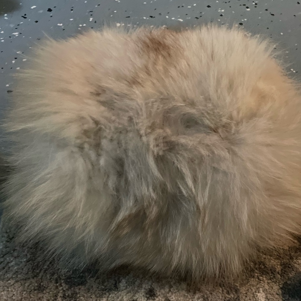 Real fur muff used on my NYE wedding day!